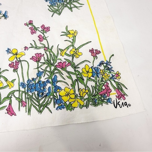 Vintage VERA NEUMANN Napkins Set of 3 Printed Floral 16” X 16” Square Napkins - Picture 12 of 14